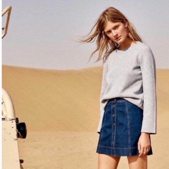 Madewell Specked Crewneck with Laced Tie Back Sz. Small EUC - Picture 1 of 5